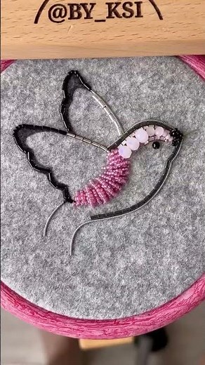 How to Make Hummingbird Brooch Beaded Handmade Brooch Ideas #handmade #beads #diy #asmrvideo
