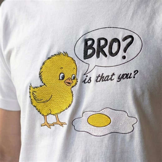 Funny Chick Embroidery Design, Bro is That You Machine Embroidery File, Sarcastic Humor PES DST File - Etsy