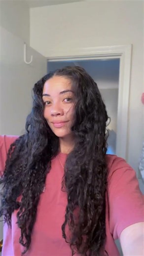 hair gloss before and after on my curly hair… this is the Kristin Ess one! Kristin Ess Hair