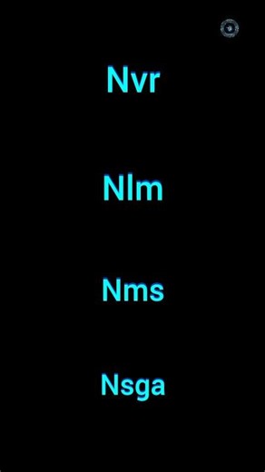 Nvr | Nlm | Nms | Nsga | the fast enter #shorts