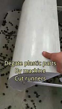 Runner cutting machine, gate cutting in injection molding plastic parts