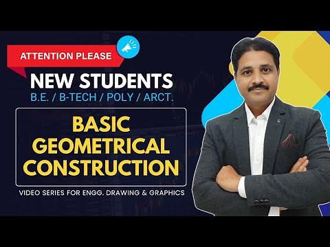 BASIC GEOMETRICAL CONSTRUCTION IN ENGINEERING DRAWING & ENGINEERING GRAPHICS PART 1 ‪@TIKLESACADEMY‬
