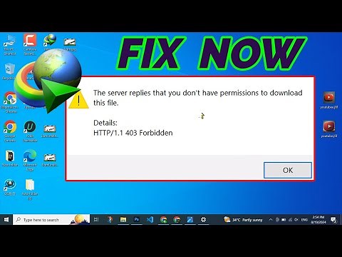 Fix IDM Error - HTTP/1.1 403 Forbidden
