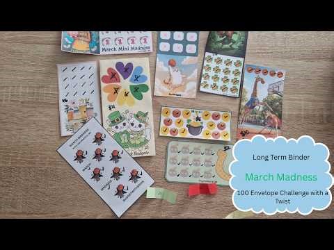 Cash Stuffing My Long Term Binder | 100 Envelope Challenge with a Twist | March Madness Part 2