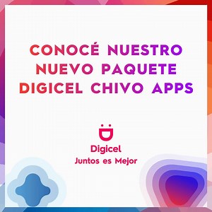 ¡Juntamos más experiencias digitales, con más datos! Comprá tu Paquete Digicel Chivo Apps en MyDigicel app. 34 Gigas por 7 días, a solo $3.50. | Digicel