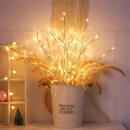 White Birch Branch Lights – Battery Operated LED Fairy Lights - Etsy Australia