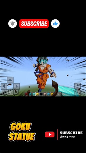 goku statue in minecraft #minecraft #shorts #gaming