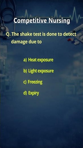 The shake test is done to detect damage due to
