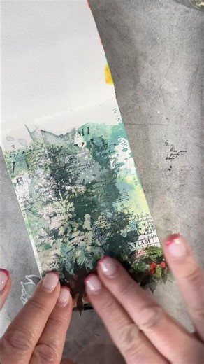 December Christmas mixed media art journal page #artjournal