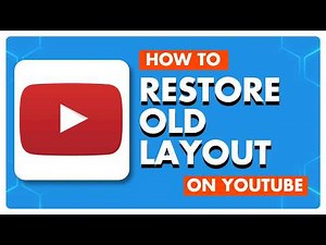 How To Restore Old YouTube Layout | Get Back Old YouTube Layout | Easy Tutorial