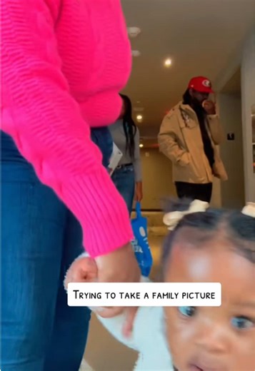 Trying to take a family picture #familyphotos #familyoffour