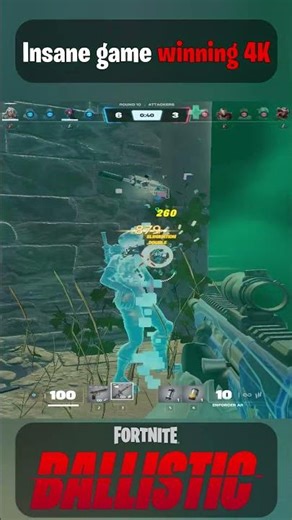 Insane game winning 4K! #fortnite #fortniteballistic #fortniteshorts #gameplay #gaming #shorts