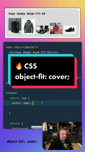 🔥 CSS object-fit: cover; is super handy for aligning images. Works really well with CSS Grid image galleries too!