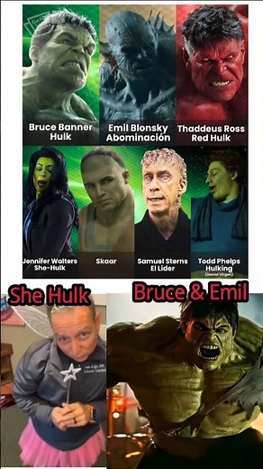 Comparison between Hulk and she Hulk
