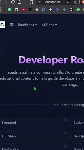 #1 | Online Tools for Devs | Plan Your Learning — roadmap.sh ✅