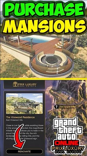 GTA 5 Online: How To Purchase The NEW Mansions Property (Safehouse In The Hills DLC Update)