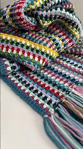 Scrappy Moss Stitch Tutorial is now up on our channel! 🎥 #crochet #diy #scrapyarn