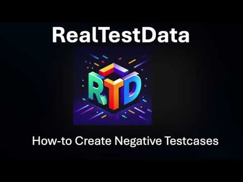 How-to create negative testcases in RealTestData