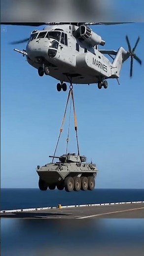 CH-53K Helicopter Extreme Lift(LAV-25) #shorts #usmarinecorps #helicopter #militaryvehicle #aviation