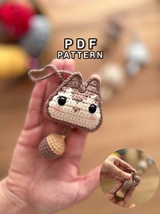Amigurumi Squirrel Bag Charm English Crochet Pattern: Beginner-friendly DIY (PDF Pattern) - Etsy