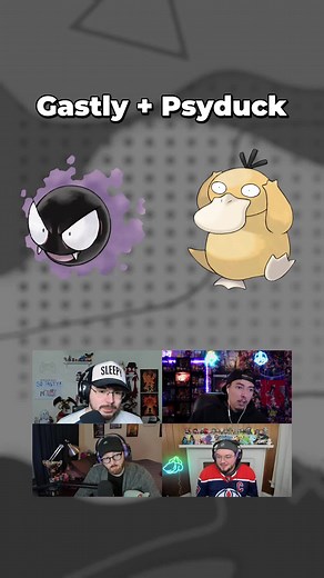 Gastly and Psyduck Pokémon Fusion Art Review
