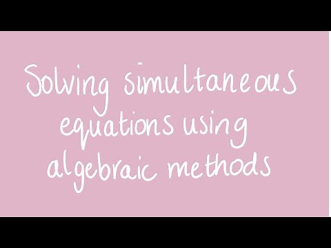 Solving simultaneous equations using algebraic methods | Year 10 Algebra and Linear Relations