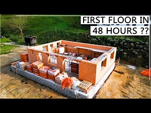 We Built a Brick House: First Floor Just in 2 Days! | (#20 How to build a house)