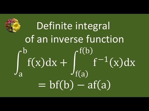 Definite Integral of an Inverse Function