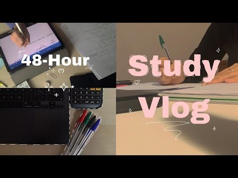 48hr STUDY VLOG 🖇️📝 | studying for exams, intense studying, motivation, productive days