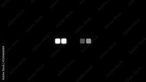 loading animation, looping 6 dots motion graphic animation. Largest to tiniest dots flowing loading button animation.