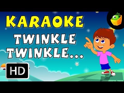 Twinkle Twinkle Little Star - Karaoke Version With Lyrics - Cartoon/Animated English Rhymes For Kids