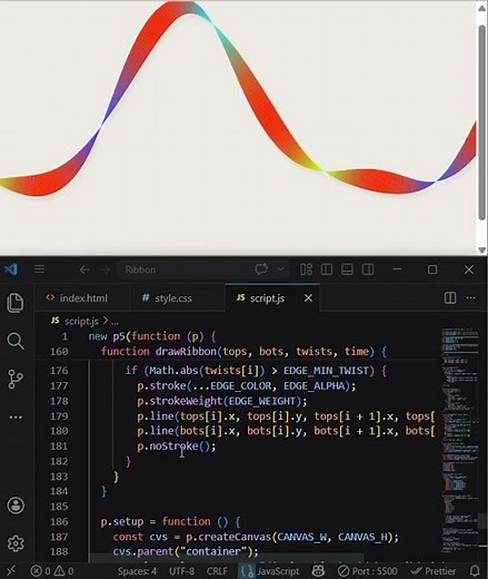 How to create Ribbon by using HTML,CSS and JAVASCRIPT in VS code.