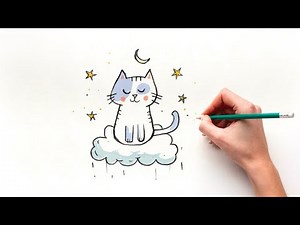 How to Draw a Cute Sleeping Cat – Easy Step-by-Step Drawing Tutorial for Kids