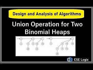 Binomial Heap Union Operation | Union of Binomial Heap | Merge Operation in Binomial Heap | DAA