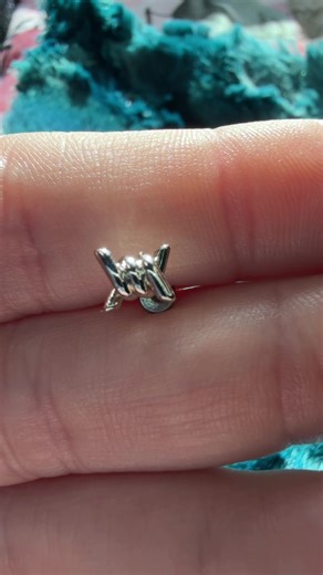 Flat Back Silver Barbed Wire Piercings: 16 Gauge Style