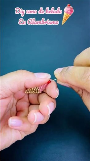 Quieres aprender fácil y rápido ? cono de helado 🍦 en alambrismo #alambrismo #shorts
