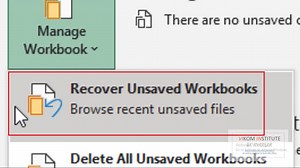 Recover unsaved workbook in EXCEL:) :) (Y) (Y) By CA VIkal Jain sir | Excel By Vikal