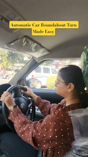 Automatic Car Roundabout Turn Made Easy #autometic #circle #turn #shorts