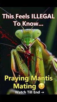 This Feels Illegal To Know About Praying Mantises #PrayingMantis #Nature #Insects