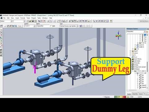 SP3D Training | Lecture 37 | Add Trunnion Support at Elbow For Pump Piping #sp3d