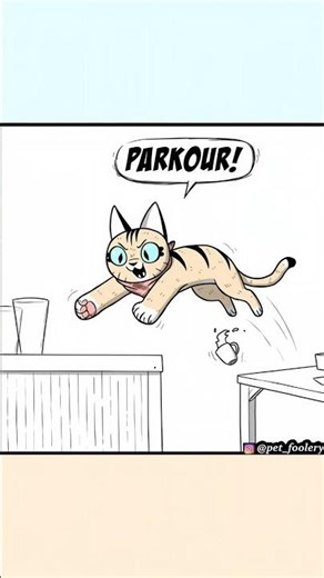 Pixie & Brutus Try Parkour 😂 | Pet Foolery Funny Comic Dub #comicdub #comedy #comics #webcomics