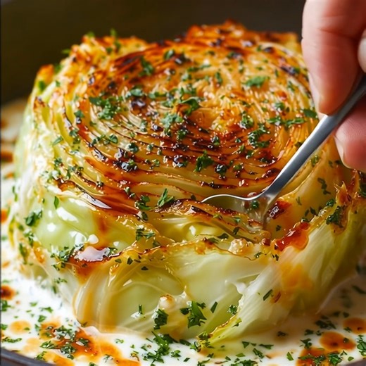 Irresistible Marry Me Melting Cabbage Ingredients: 2 medium heads of green cabbage, cut into wedges 1/4 cup olive oil 1 teaspoon salt 1/2 teaspoon black pepper 1 teaspoon garlic powder ...... Full Recipe in Coʍmеոτ 💬 | Royal Recipes
