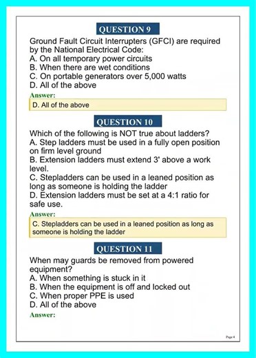 OSHA 10-Hour Construction Quiz Answers 2026 | Latest Practice Test & Review ✅