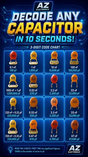 Decode Any Capacitor in 10 Seconds! | Capacitor Code Reading Made Easy