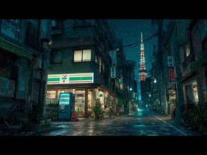 Rainy Night in Tokyo 🌧️ Peaceful Lofi Hip Hop