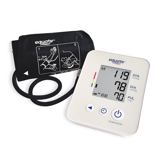 Equate Upper Arm Blood Pressure Monitor with Wide Range Cuff – Irregular Heartbeat Detection