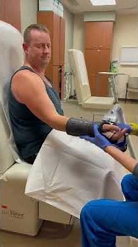 Cast removal. Doesn’t hurt, just vibrates and feels odd.