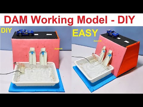 dam working model (3d) for science exhibition using cardboard and waste materials | DIY pandit