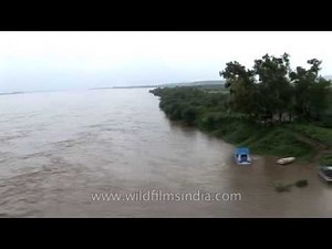 Crossing the mighty Brahmaputra in monsoon spate