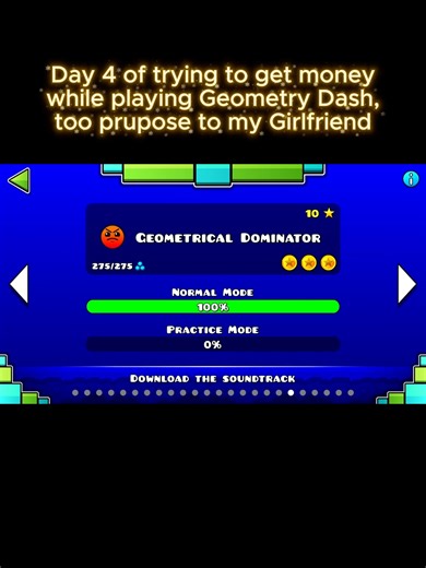 Today is day 4, lets get some likes, i need money to prupose. Map ideas in comments #fürdich #geometrydashgame #prupose #fy #fyp